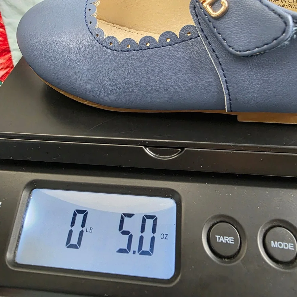 Thee Bron Blue Scalloped Mary Jane Flats AF510 Kids Size 8M